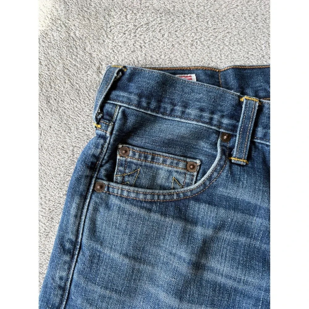 True Religion Mens Rocco Slim Jeans 28 x 32.5 Blue Distressed USA Y2K Skinny